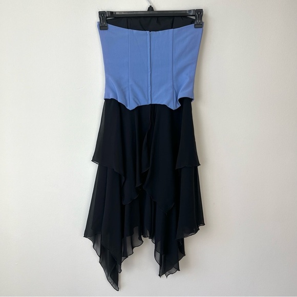 Vintage Jessica McClintock Gunne Sax Lace Up Corset Mini Dress Goth Fairy Grunge - Picture 4 of 8